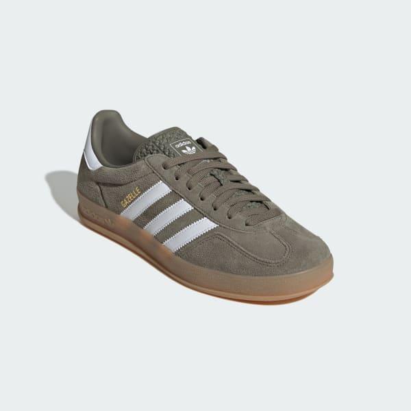 adidas Gazelle Indoor Shoes Olive Strata M 14 / W 15 Unisex Product Image