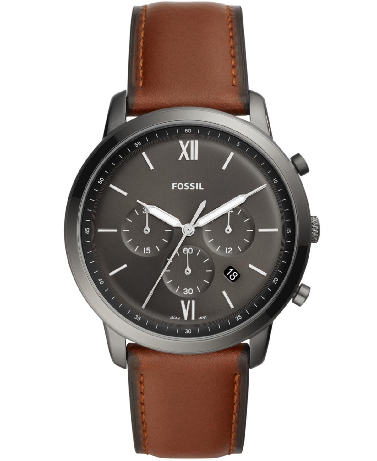 Fossil Neutra Chronograph Blue Dial Brown Leather Watch Product Image