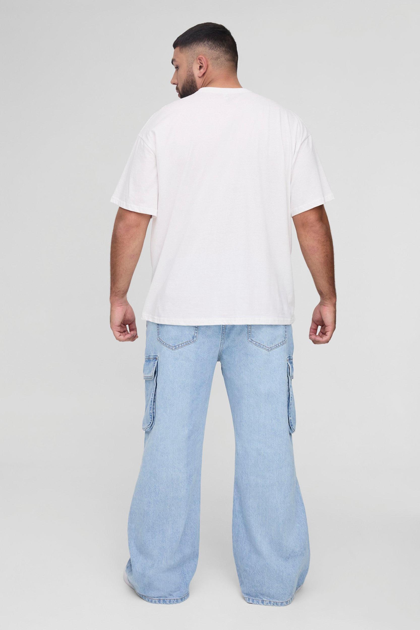 Plus Oversized Nasa Logo License Print T-Shirt | boohooMAN USA Product Image