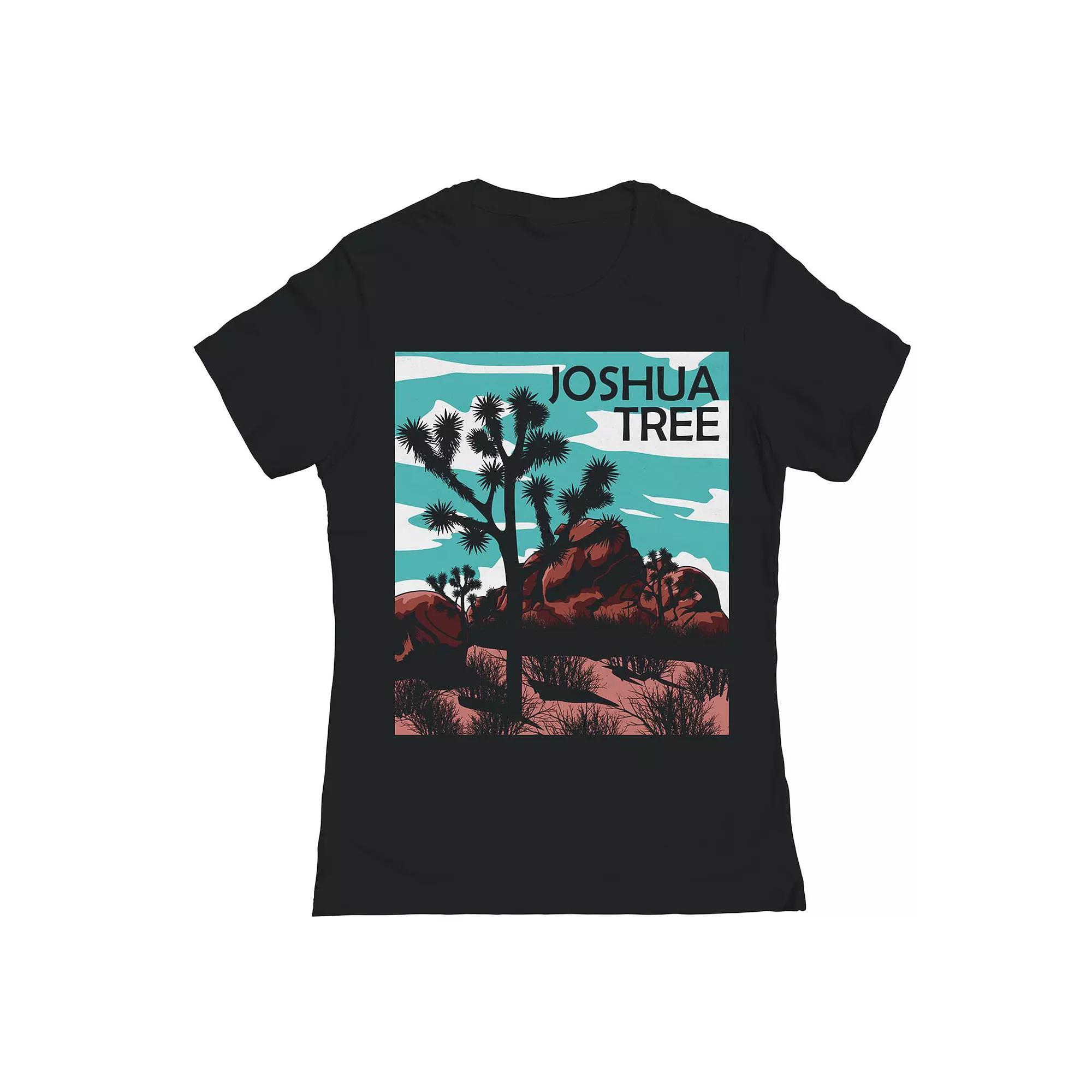 Junior's Joshua Tree 1 Womens Graphic Tee, Girl's, Size: XXL, Black Product Image