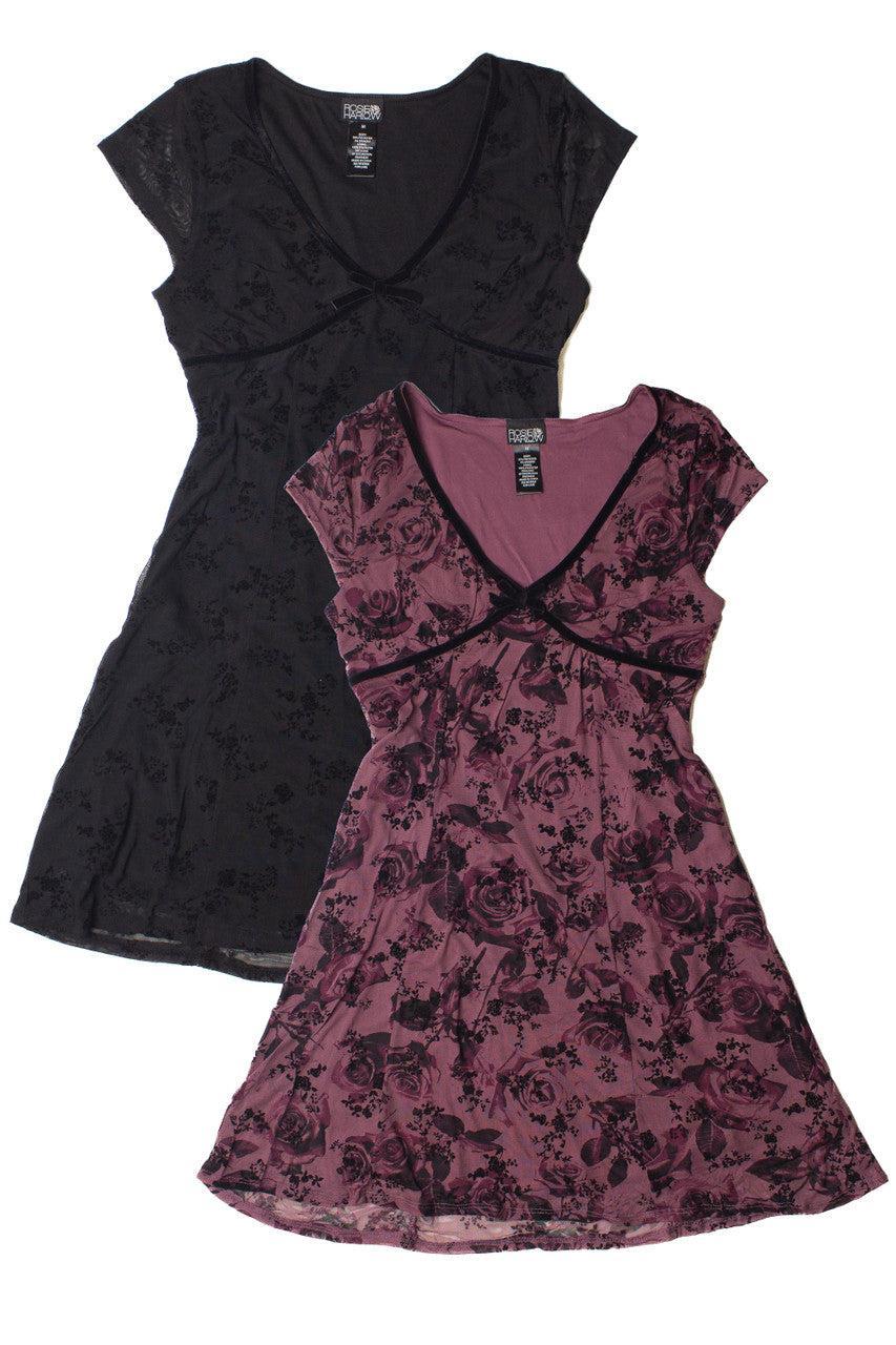 Mesh Fit & Flare Floral Mini Dress Product Image
