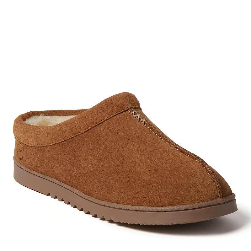 Dearfoams Dean Mens Suede Clog Slippers Brown Product Image