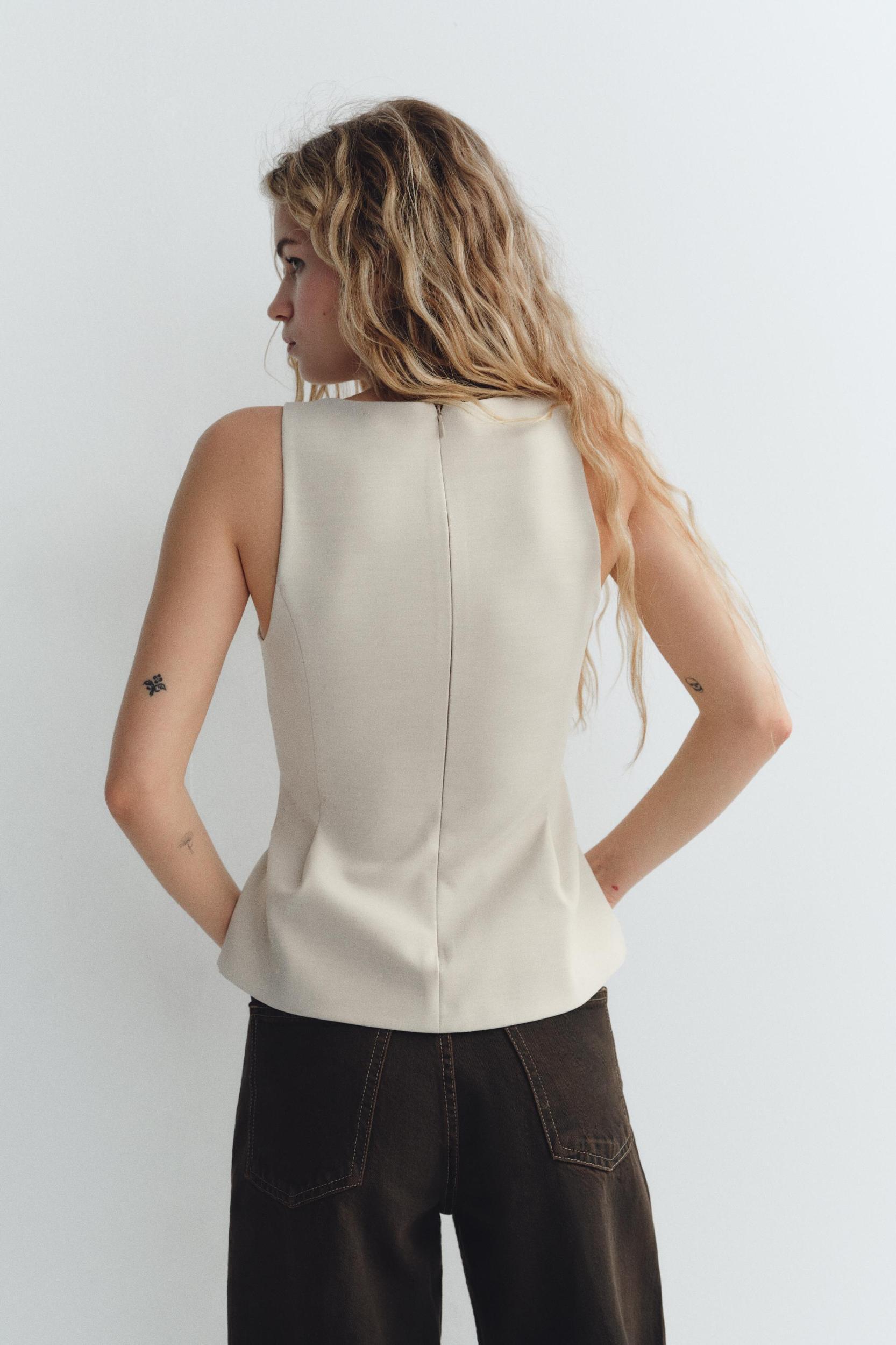 PEPLUM LAPELS TOP Product Image