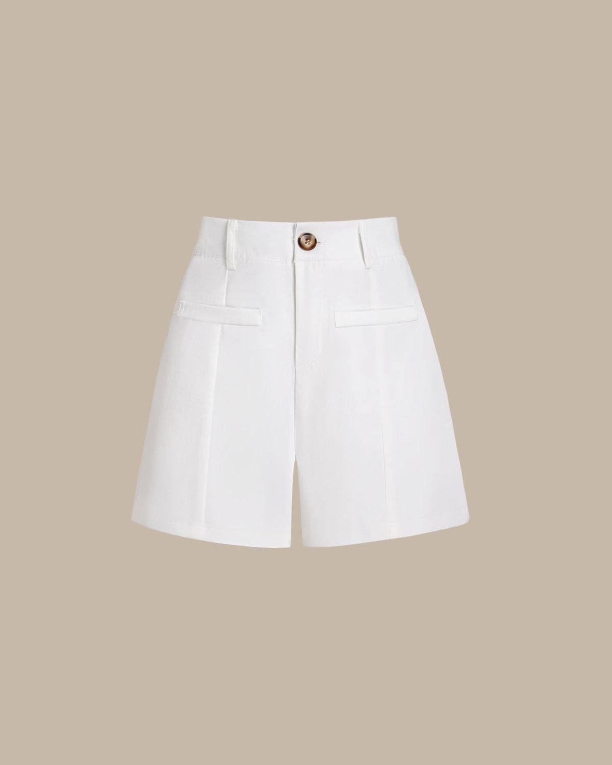 White Pocket Shorts Product Image
