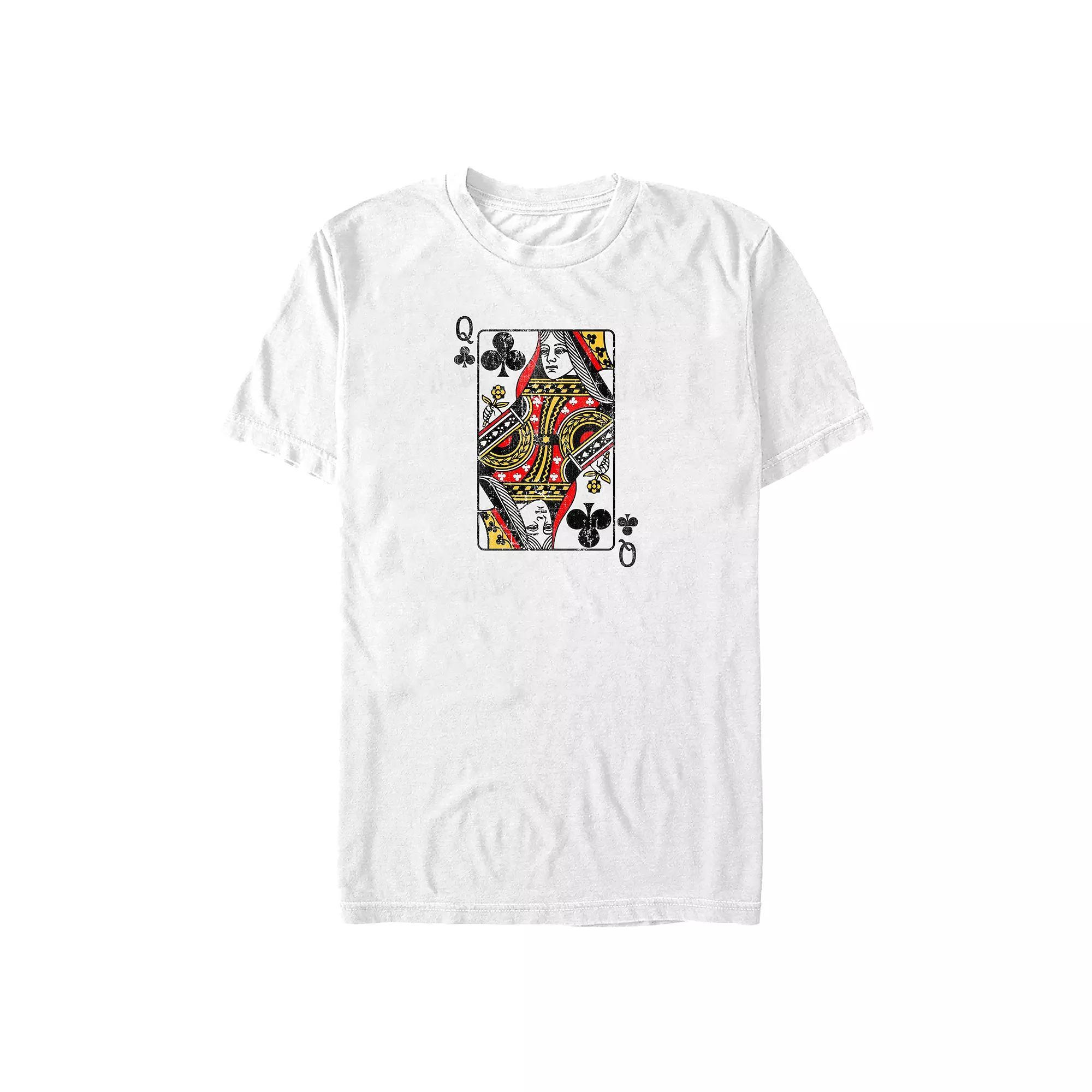 Big & Tall Queen Of Clubs Card Graphic Tee, Men's,  Product Image