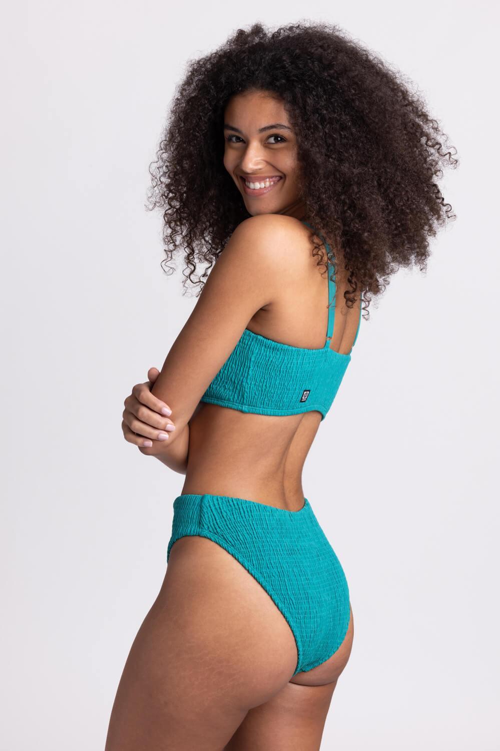 Hazel Smocked Bikini Bottom - Palm Female Product Image