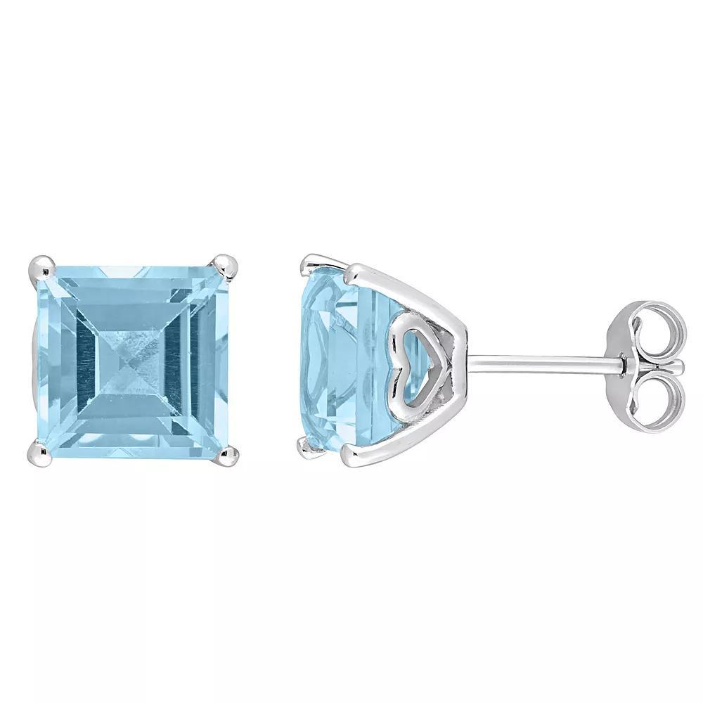 Stella Grace Sterling Silver & Gemstone Stud Earrings, Women's, Blue Topaz Product Image