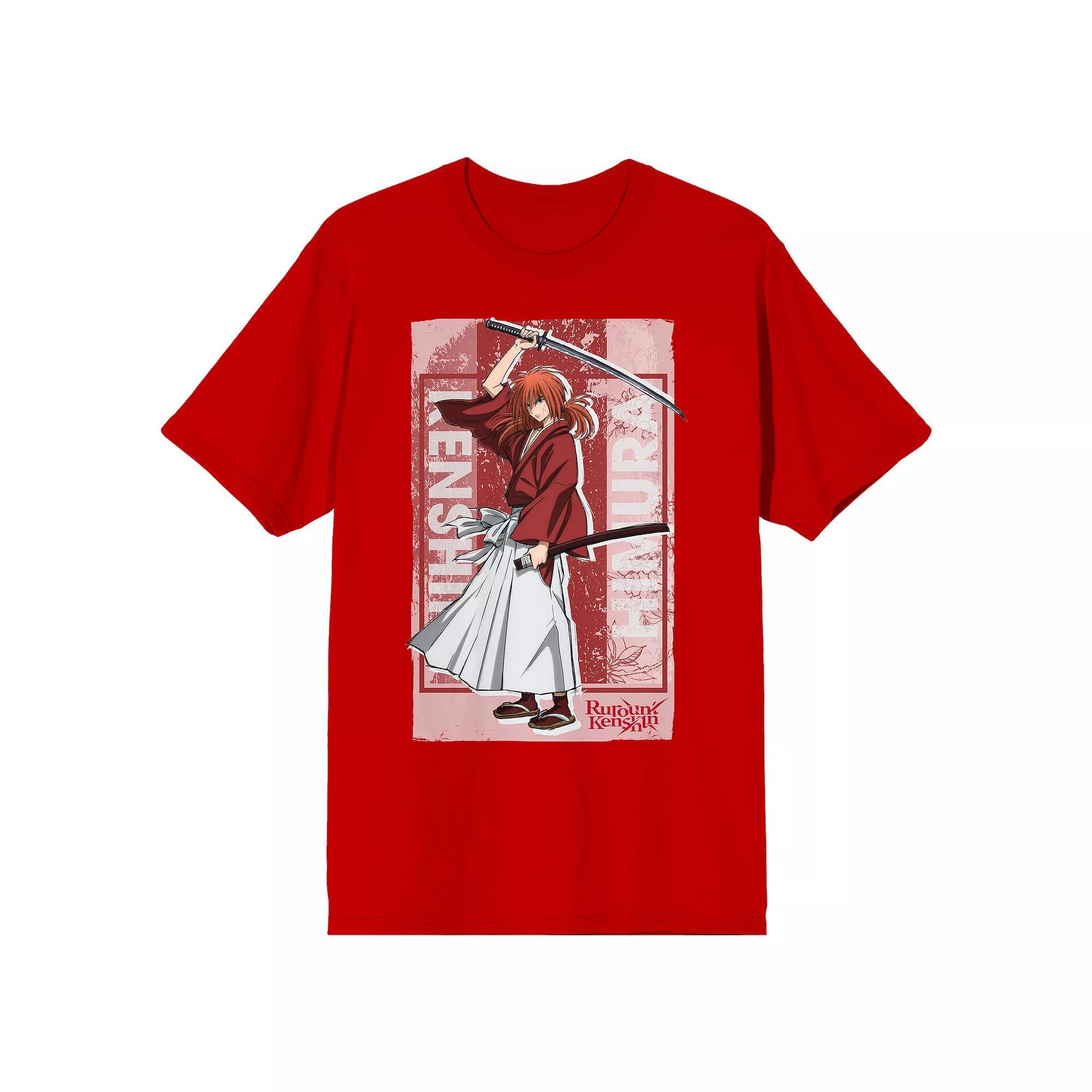 Men's Rurouni Kenshin Himura Short Sleeve Graphic Tee,  Product Image