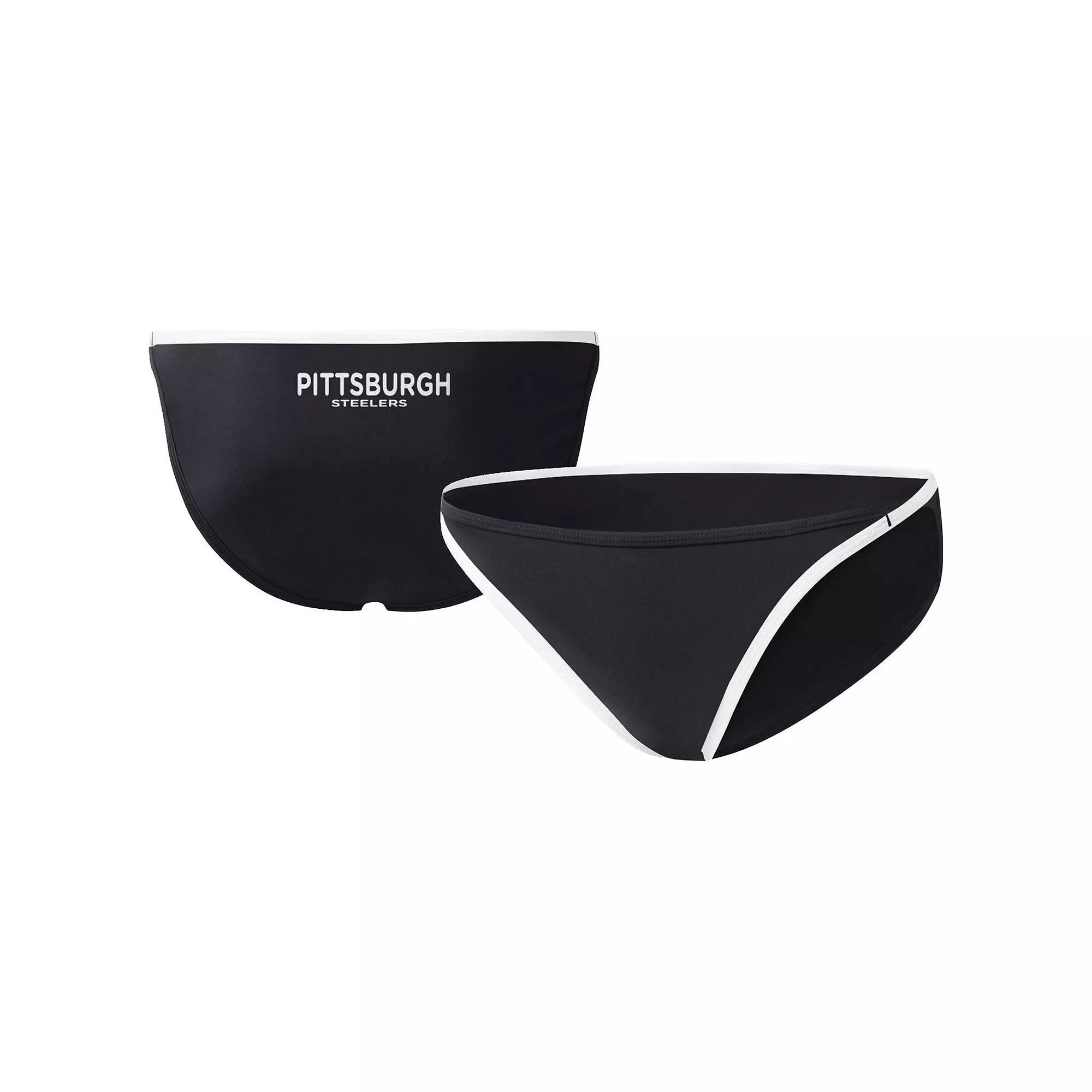 Women's G-III 4Her by Carl Banks Black Kansas City Chiefs Play Action Bikini Bottom,  Product Image