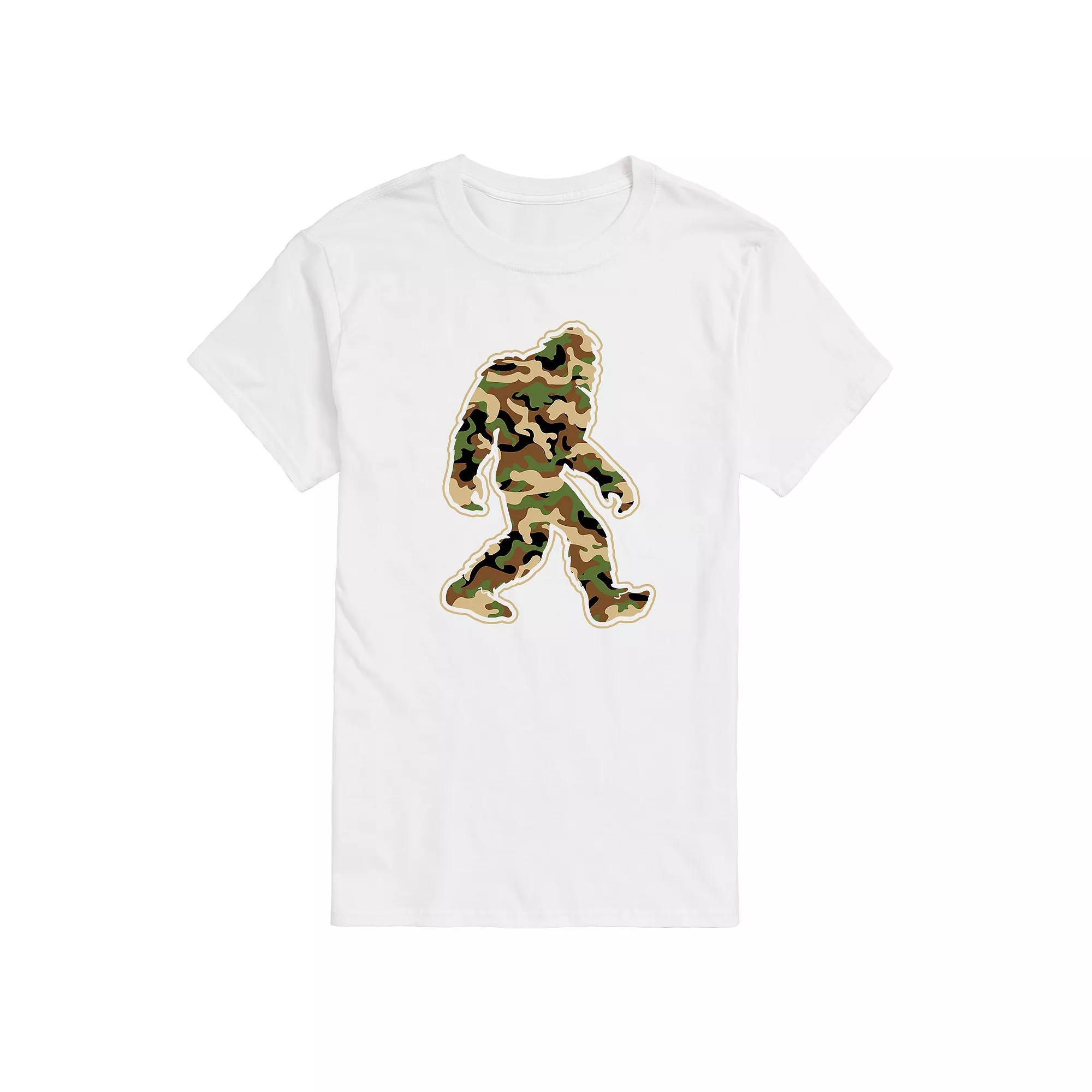 Big & Tall Sasquatch Camo Graphic Tee, Men's, Size: XL Tall, White Product Image