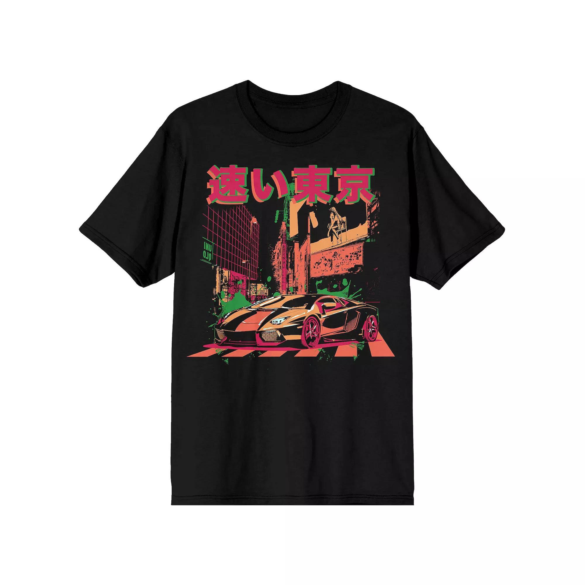 Men's Sleek Rebel Tokyo Fast Graphic Tee,  Product Image
