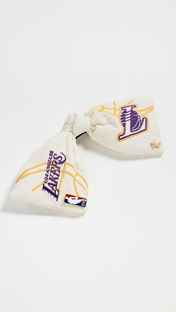 Lele Sadoughi Lele x LA Lakers Embroidered Bow | Shopbop Product Image