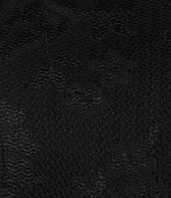 Marina Scalloped Lace Mock Neck Short Sleeve Sheath Dress Product Image