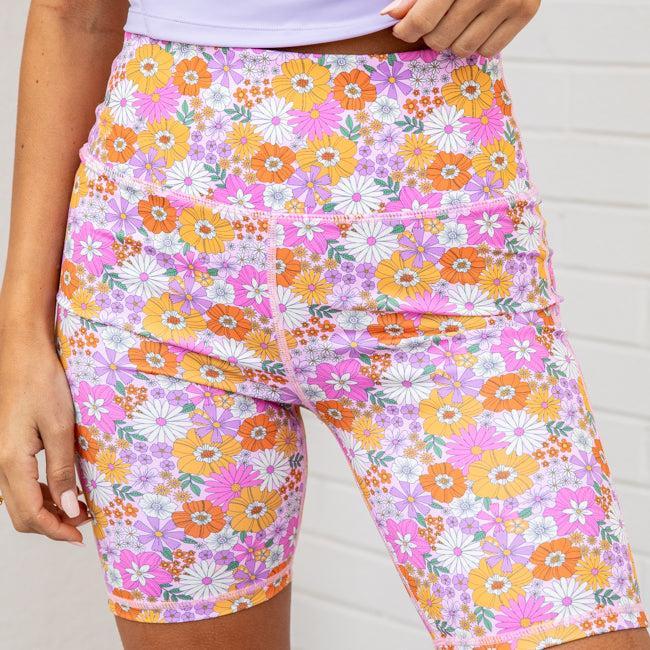 On The Bright Side Floral Biker Short FINAL SALE Product Image