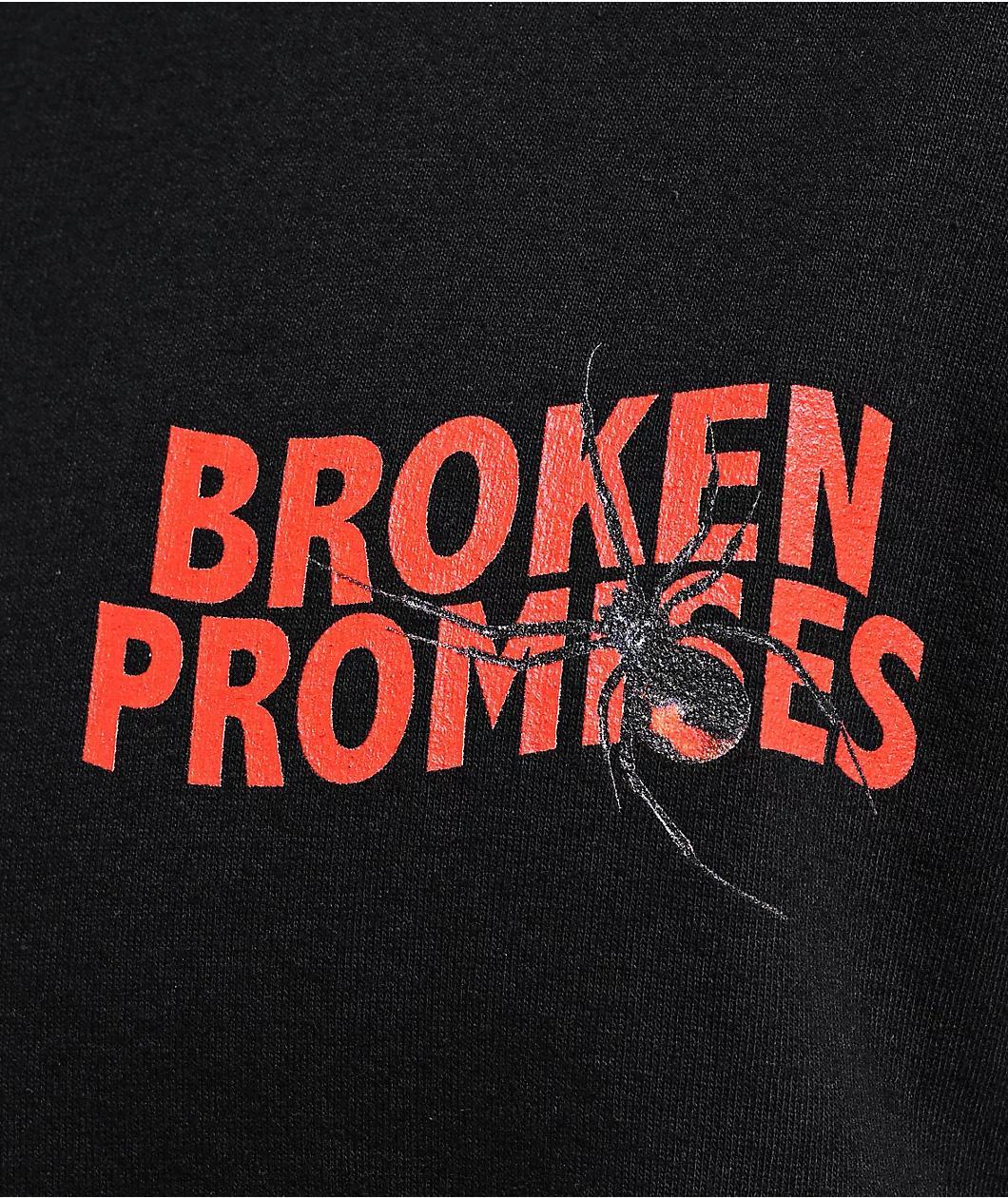 Broken Promises Black Widow Black T-Shirt Product Image