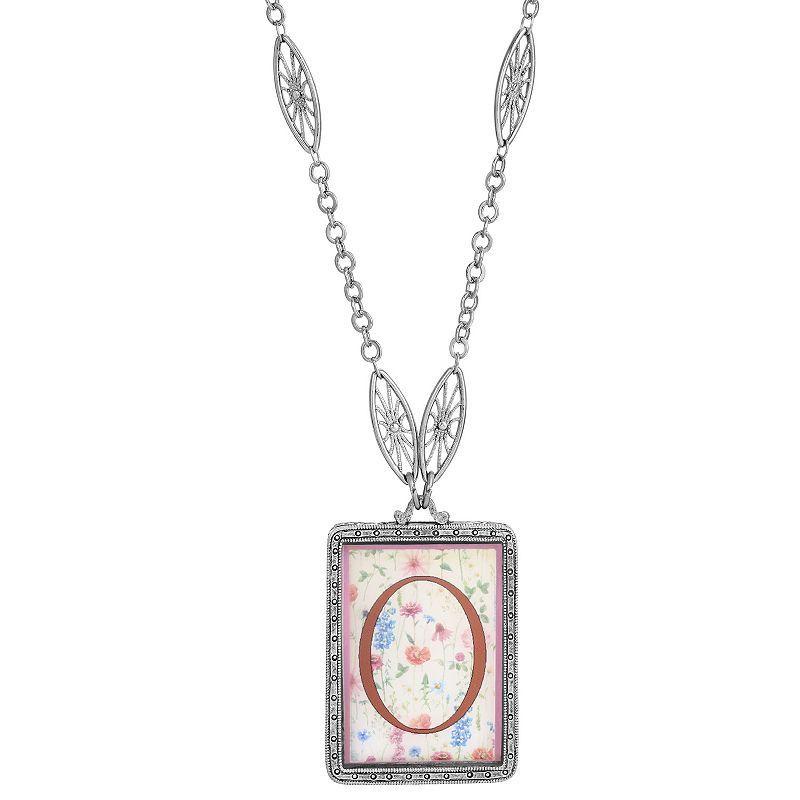 1928 Floral Motif Initial Pendant, Womens Product Image