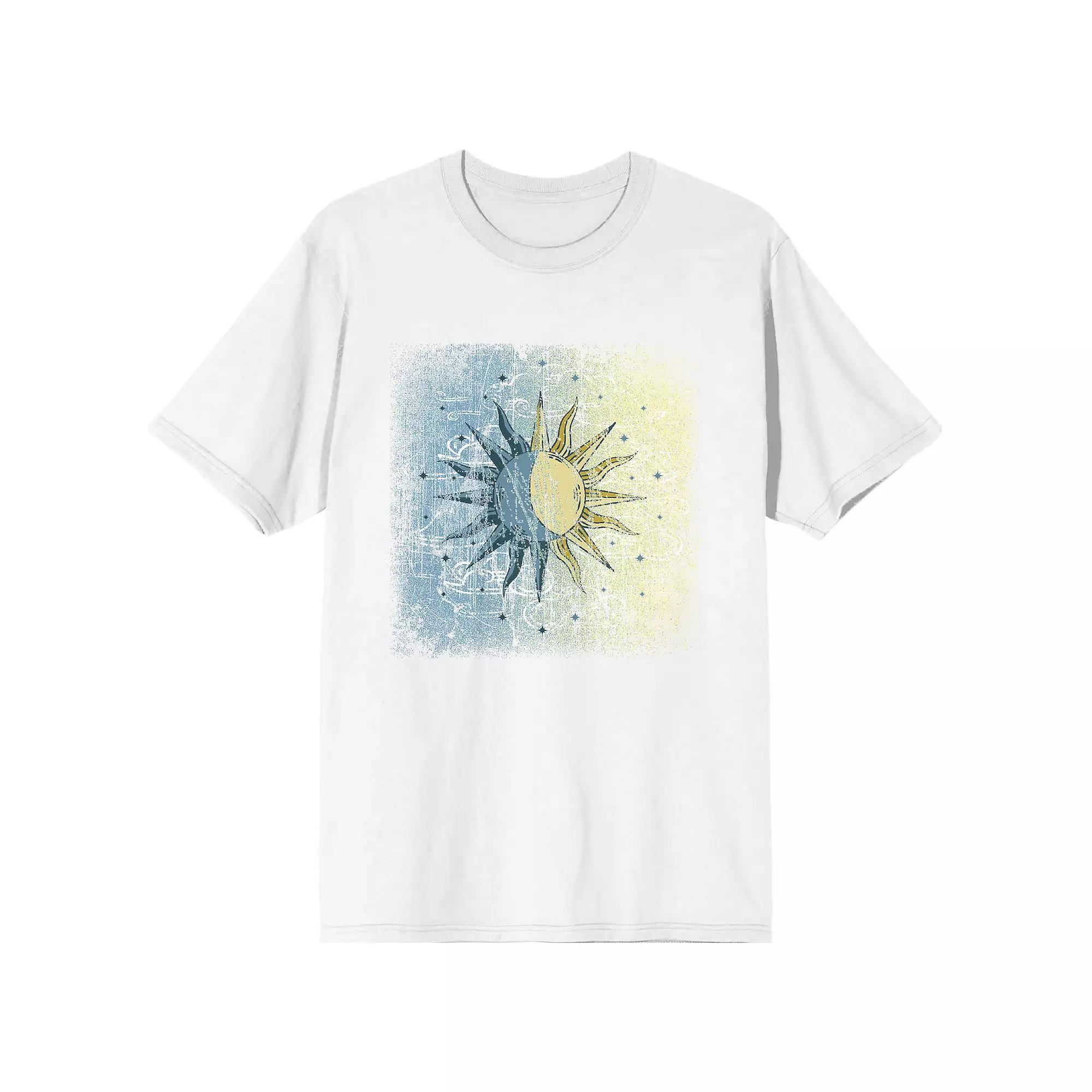 Men's Celestial Tropics Blue Tee, Size: XXL, White Product Image