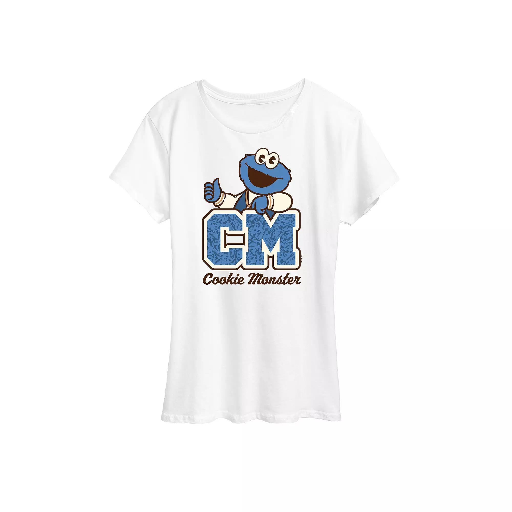Women's Sesame Street Cookie Collegiate Graphic Tee, Girl's,  Product Image