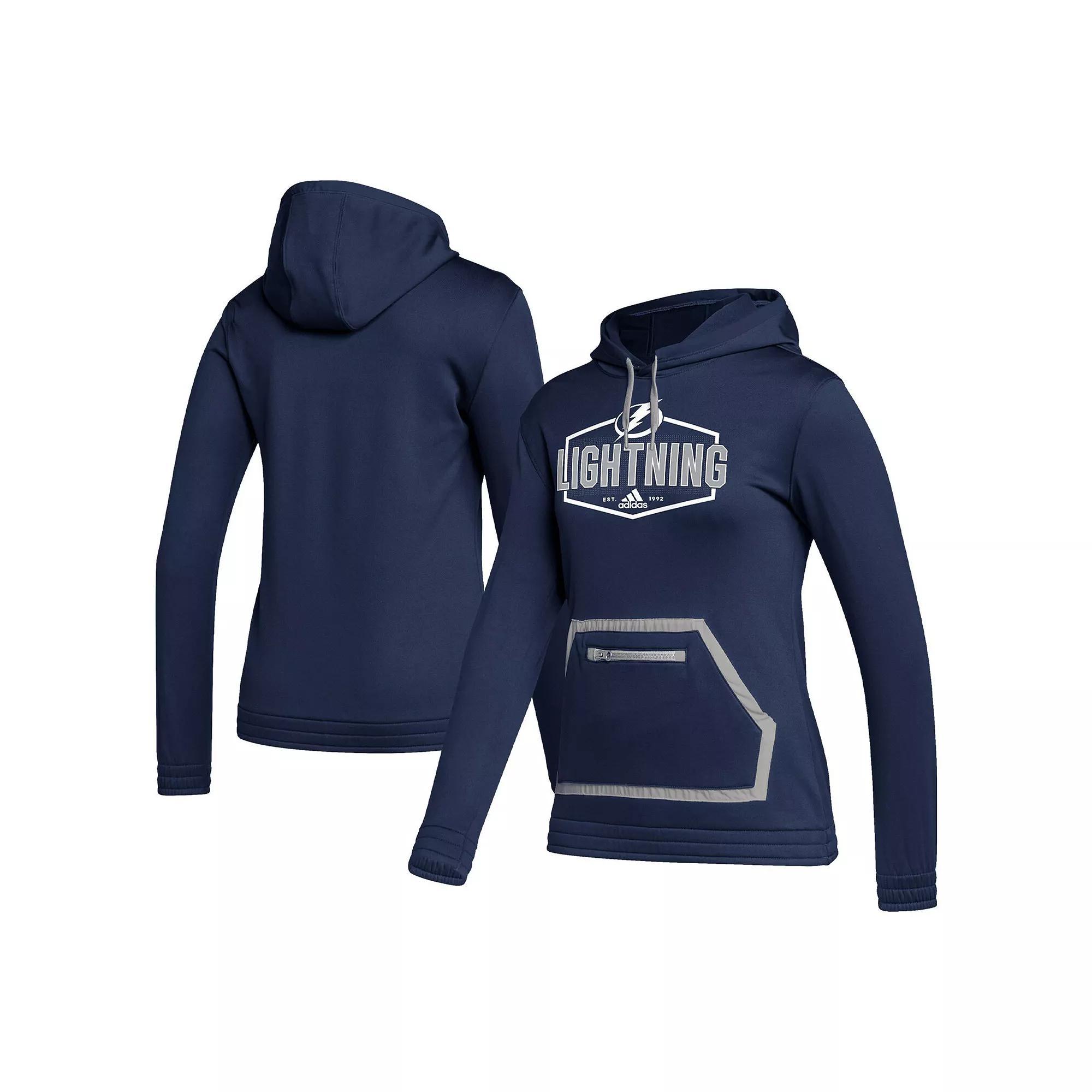 Women's adidas Blue Tampa Bay Lightning Team Pullover Hoodie,  Product Image