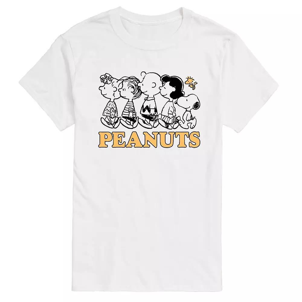 Men's Peanuts Group Outline Tee, Size: Medium, White Product Image