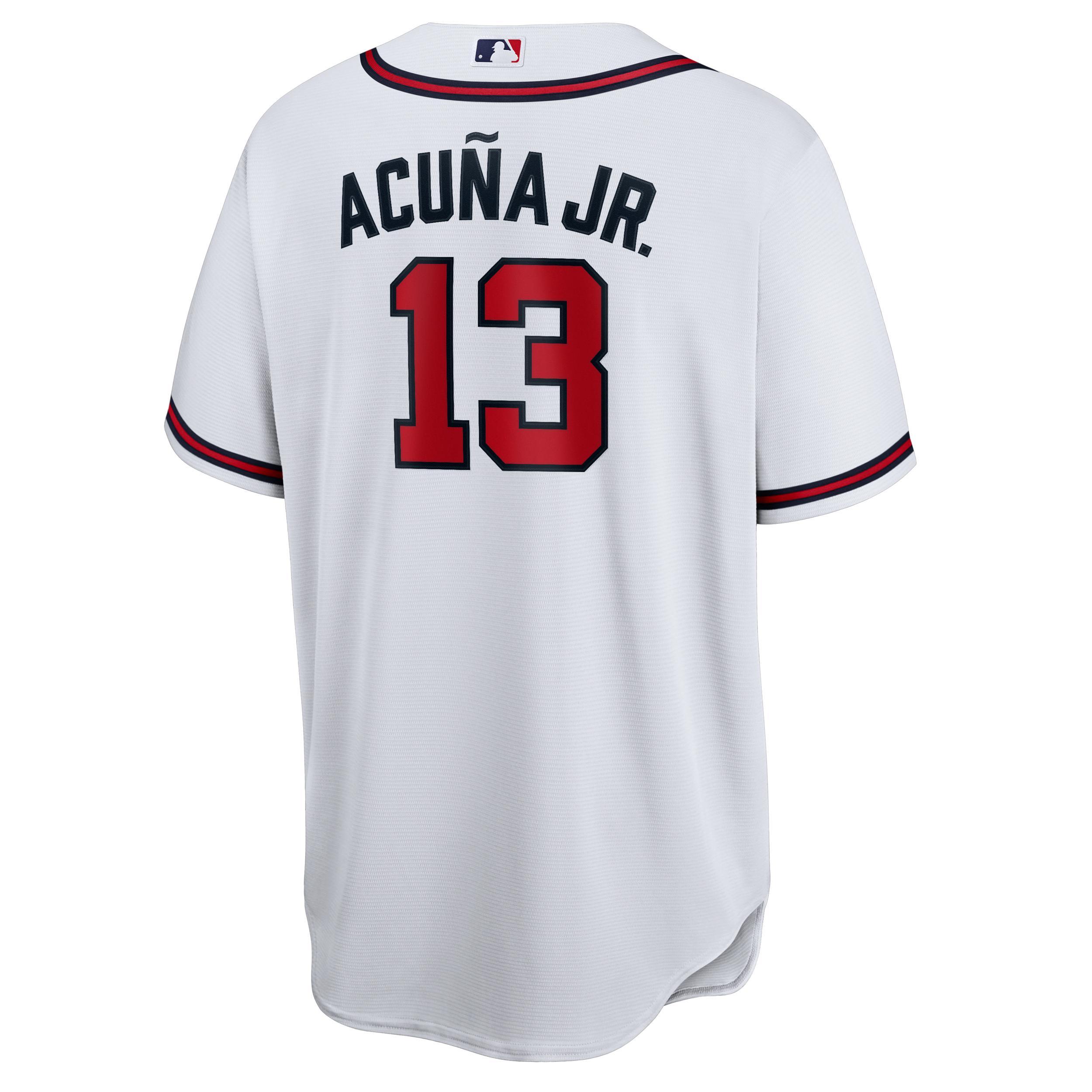 Nike Mens MLB Atlanta Braves (Ronald Acua Jr.) Replica Baseball Jersey | T770XVH-AA2 Product Image