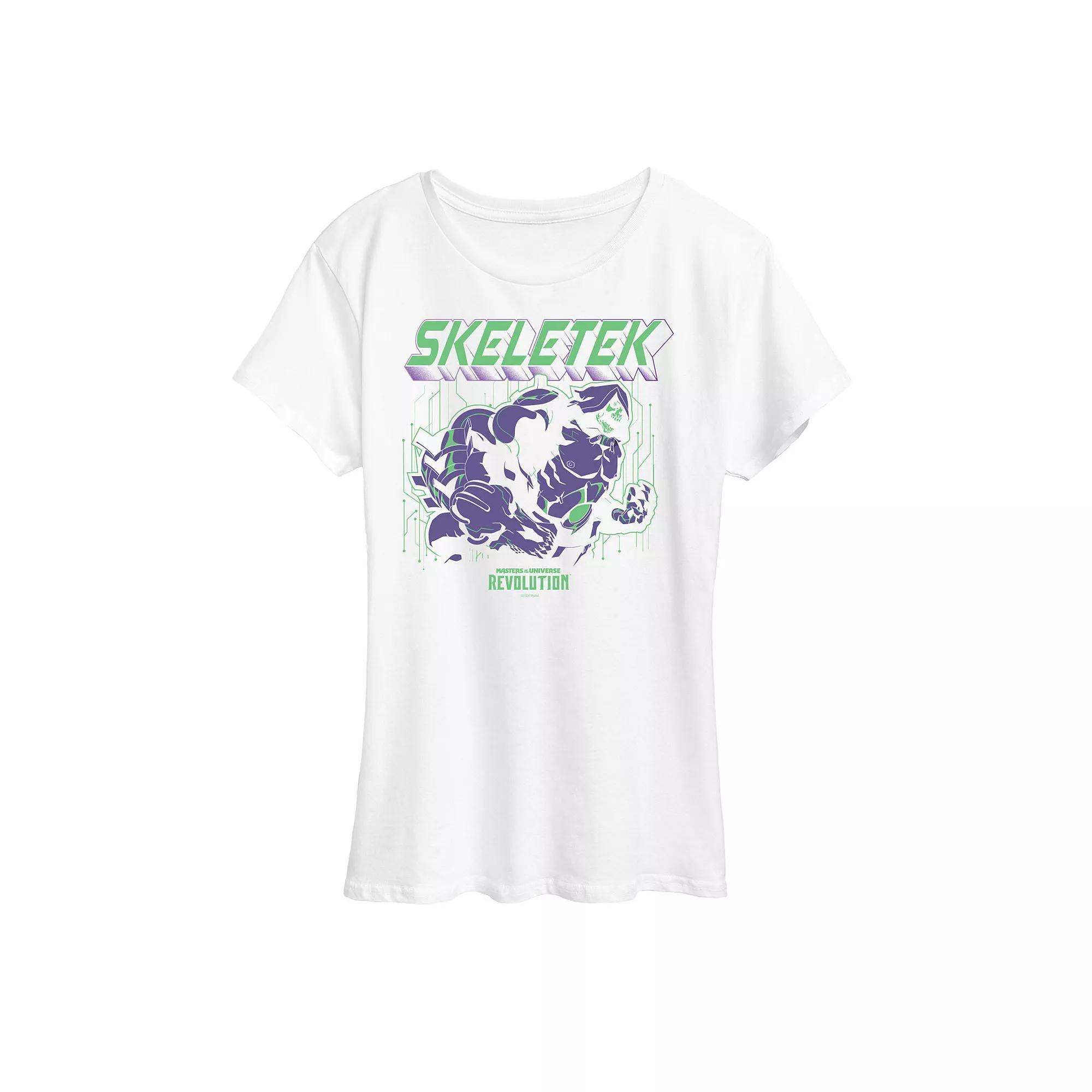 Women's Masters of the Universe Skeletek Graphic Tee, Size: Large, White Product Image