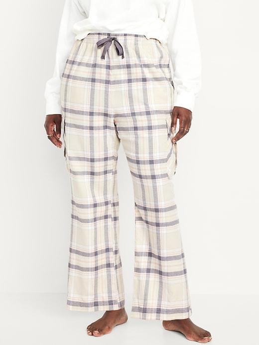 Mid-Rise Flannel Pajama Pants for Women Product Image