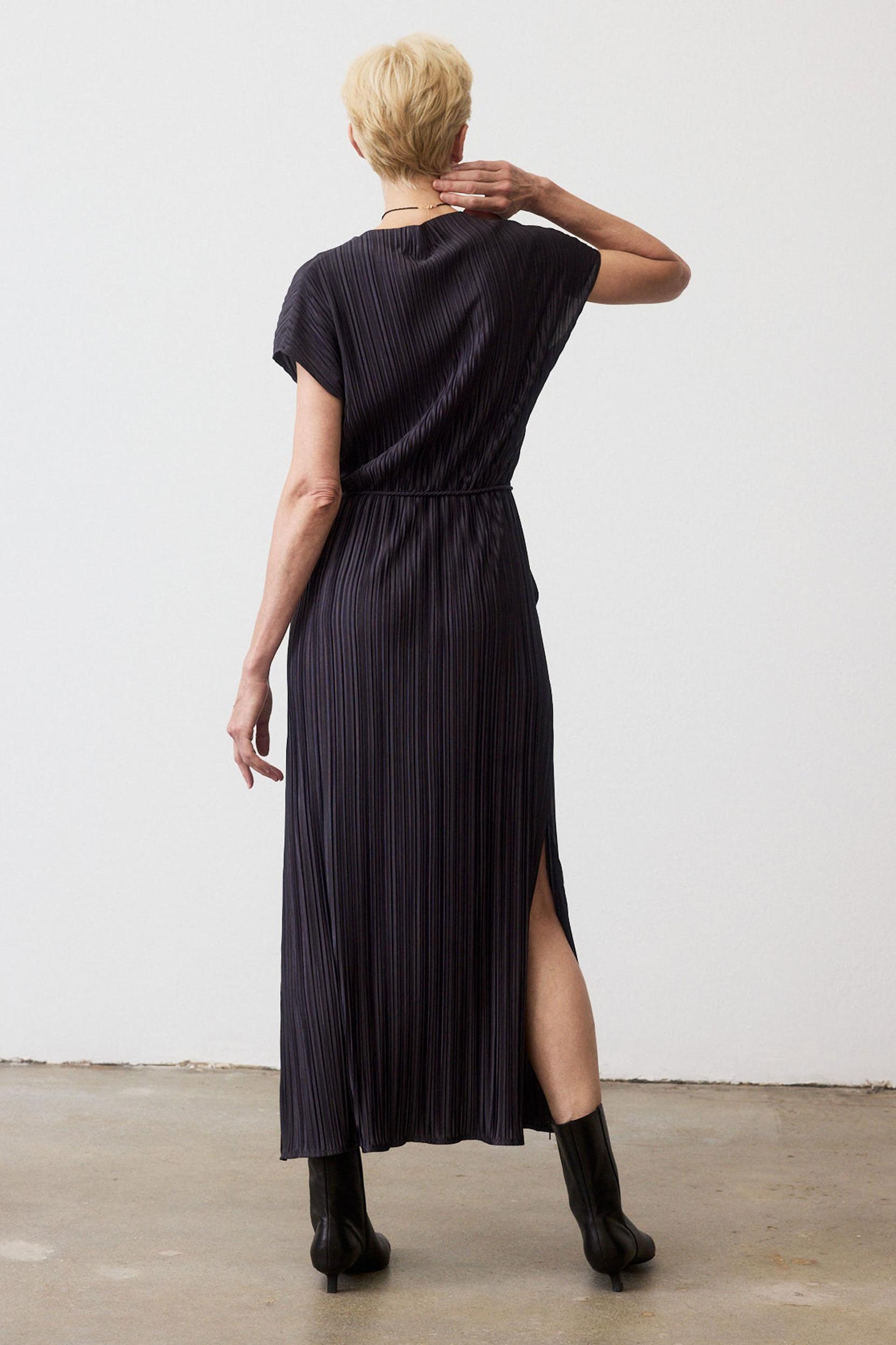Draped Pleated Maxi Dress Product Image