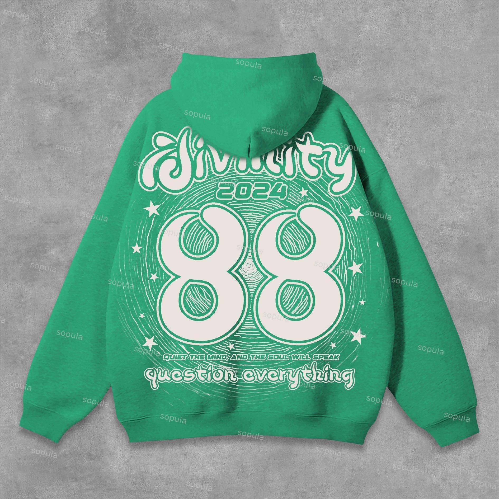 Sopula Divine Meditation No 88 Graphics Pocket Hoodie Product Image