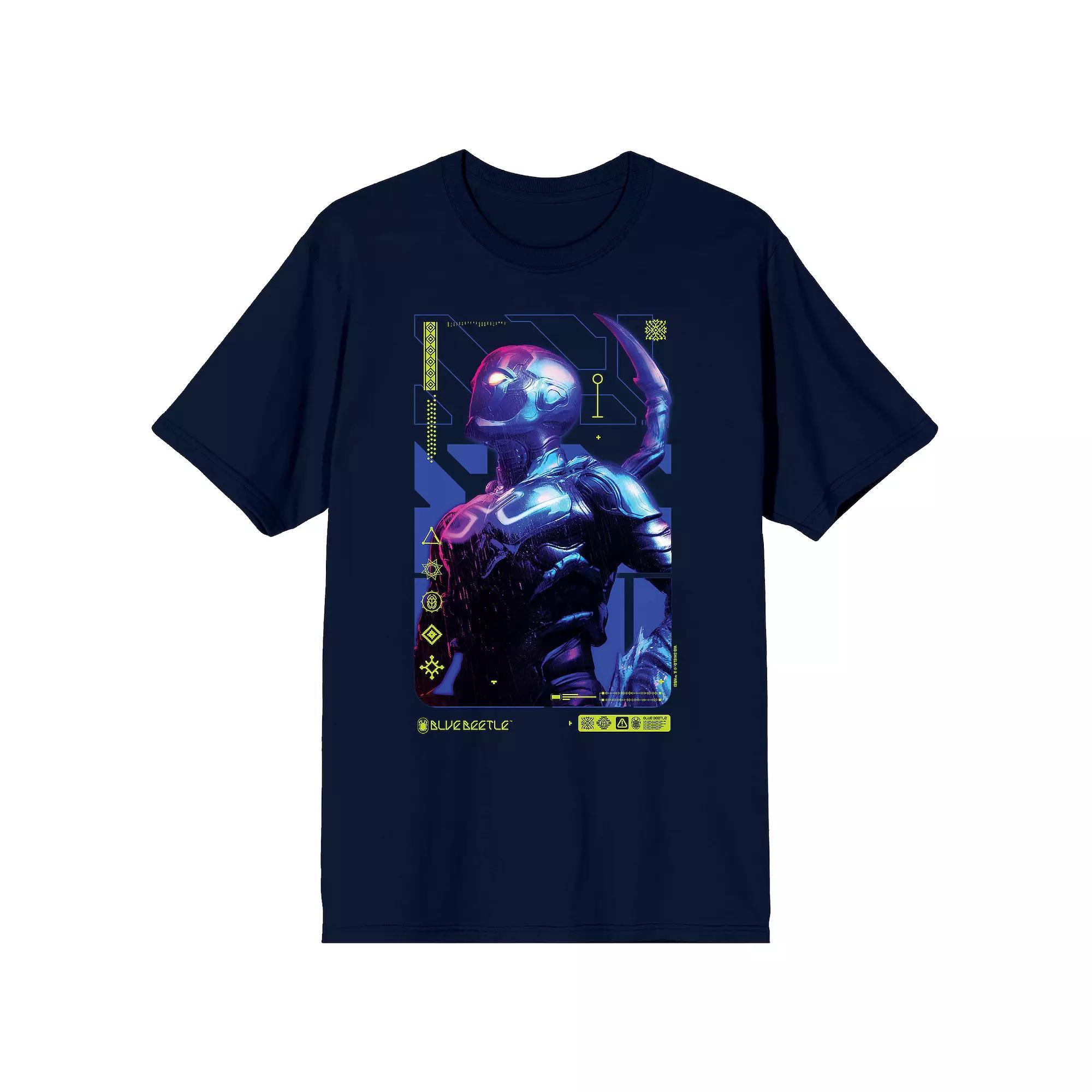 Men's Blue Beetle Superhero Pose Graphic Tee,  Product Image