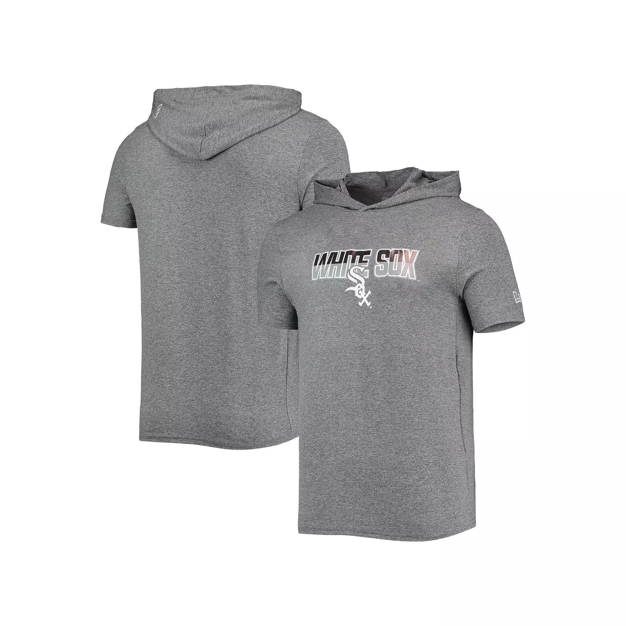 Men's New Era Heathered Gray Chicago White Sox Hoodie T-Shirt, Size: 2XL, Grey Product Image