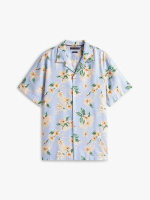 Regular Fit Floral Print Camp Shirt Product Image