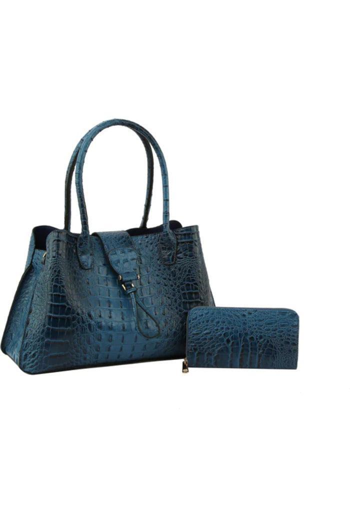 Satchel Purse Top Handle Croc Shoulder Bag Product Image