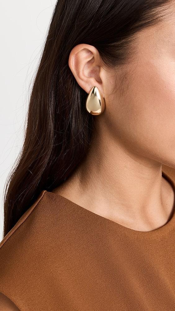 By Adina Eden Solid Chunky Teardrop Hoop Earrings | Shopbop Product Image