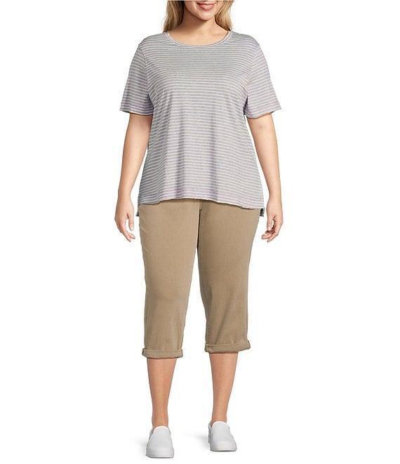 Westbound Plus Size the HIGH RISE fit Crop Pull-On Pants Product Image
