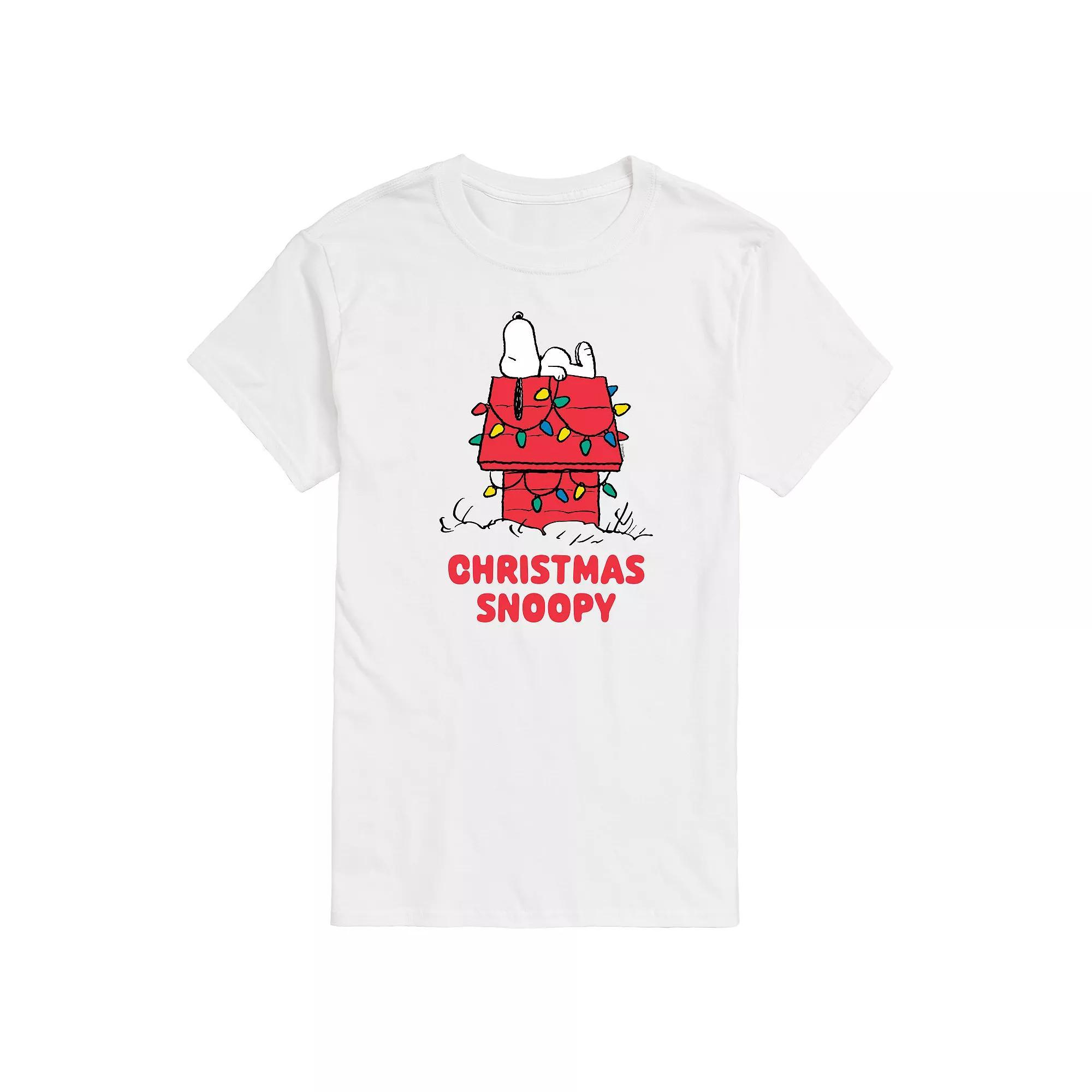 Big & Tall Peanuts Christmas Snoopy Graphic Tee, Men's,  Product Image