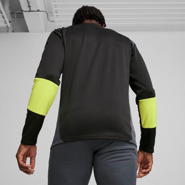 PUMA KING Pro Men's Quarter-zip Top in Black/Electric Lime Product Image