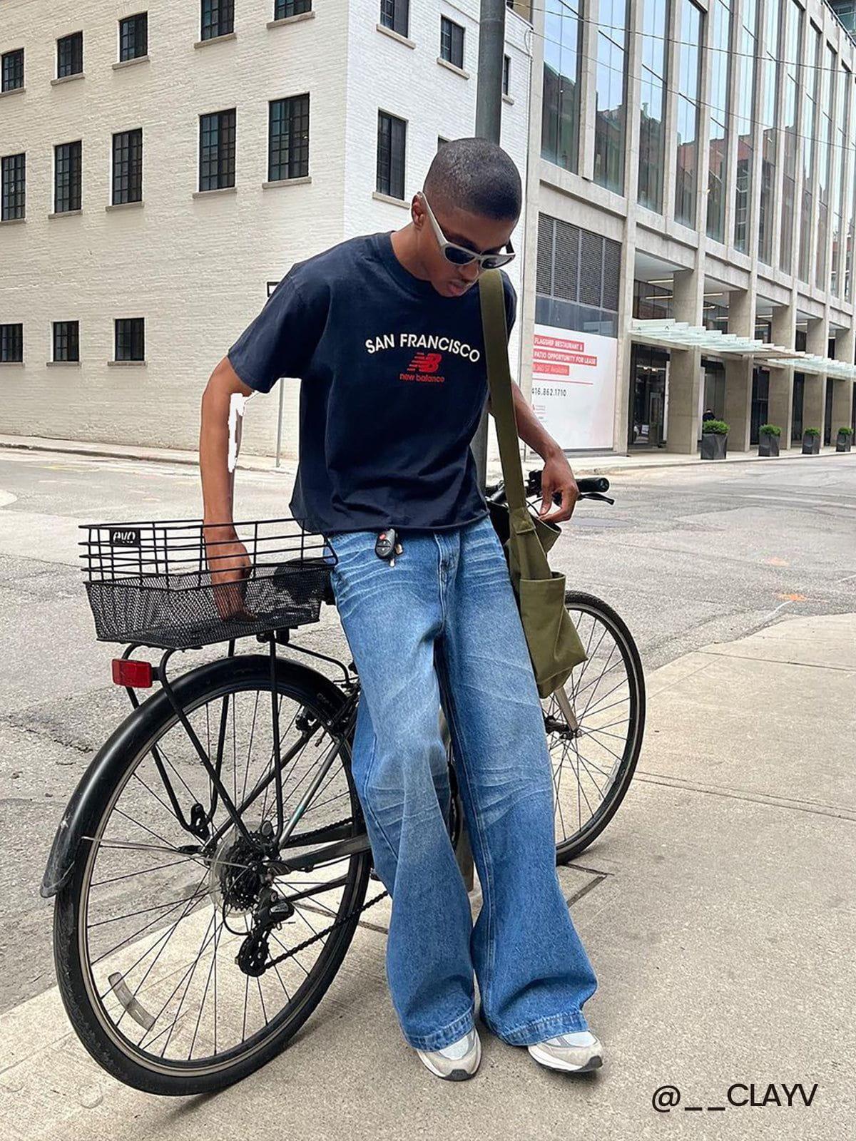 Aelfric Eden Baggy  Folds Jeans Product Image