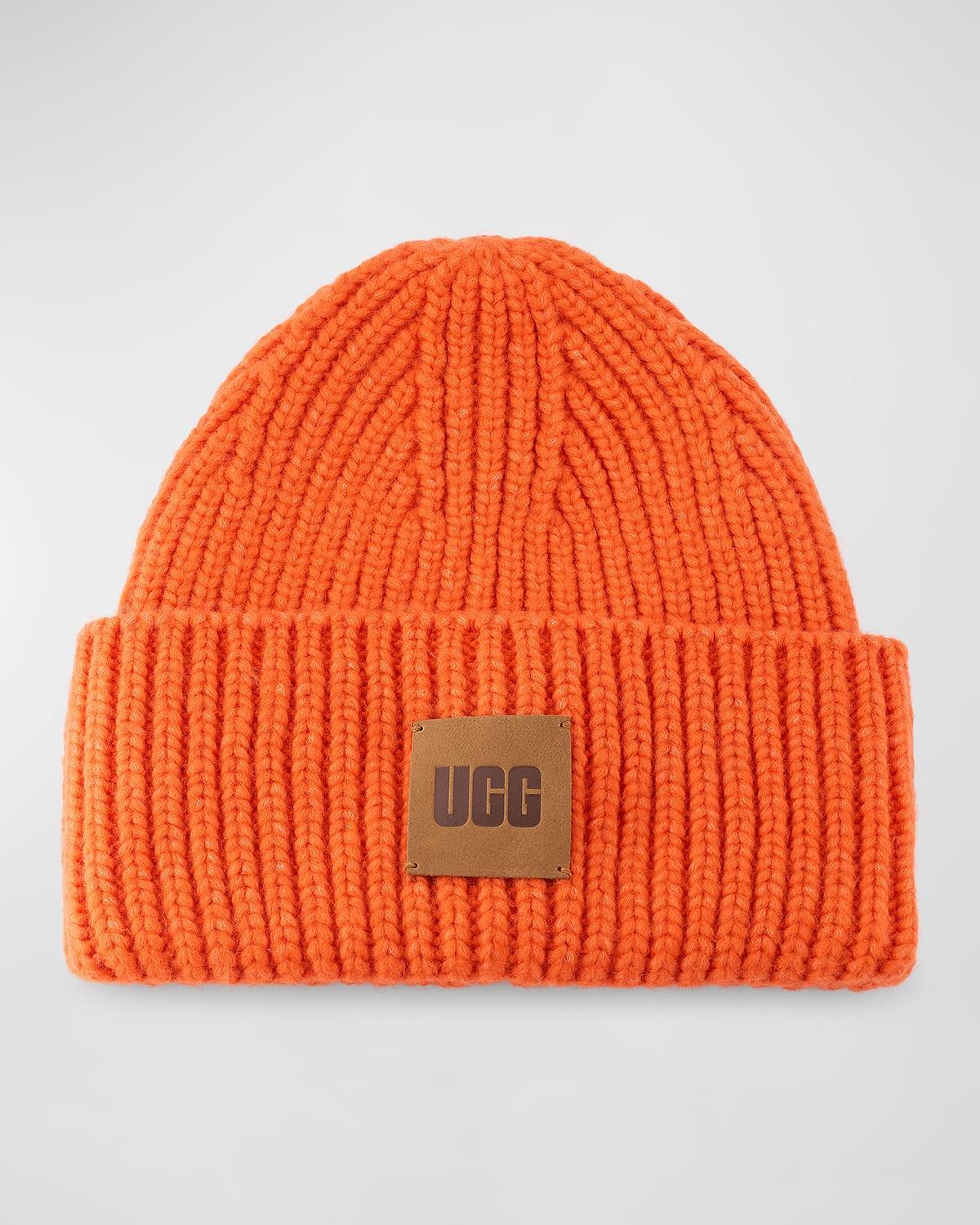 Men's Chunky Rib Knit Beanie Hat Product Image