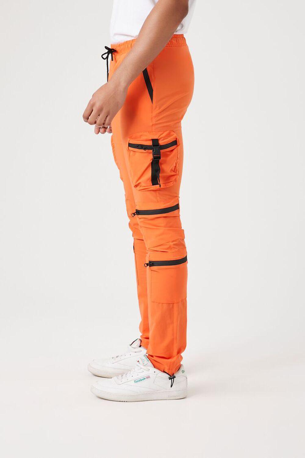 Contrast Zipper Cargo Joggers | Forever 21 Product Image