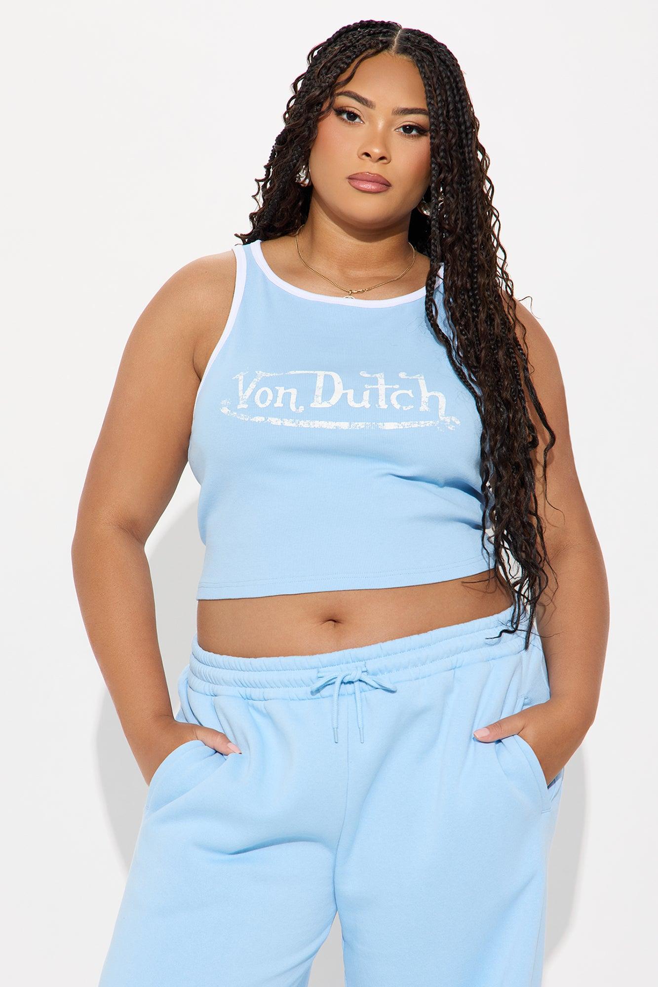 Von Dutch Ringer Tank Top - Blue Product Image