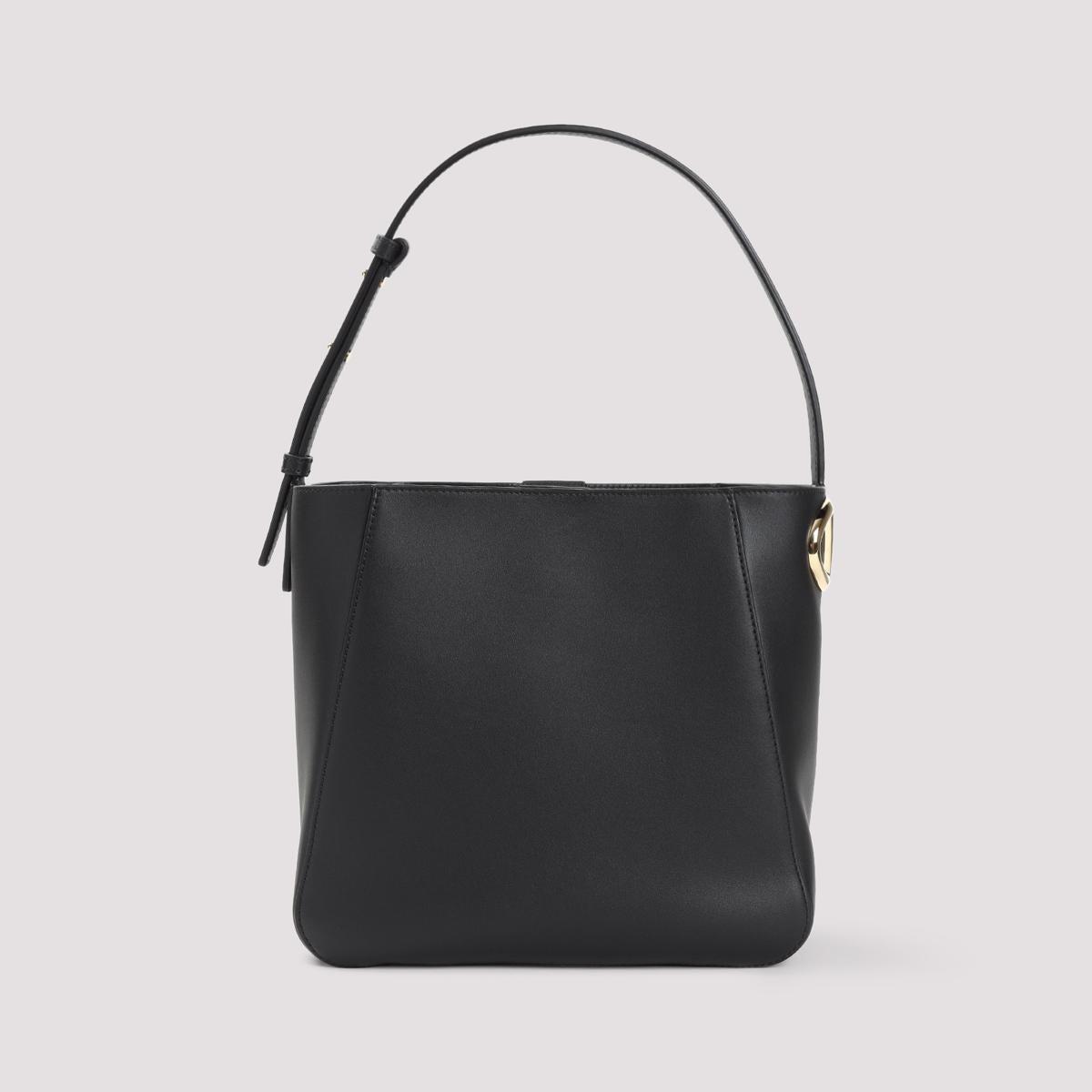 VALENTINO GARAVANI Womens Nero Vlogo Top-handle Leather Bucket Bag Product Image