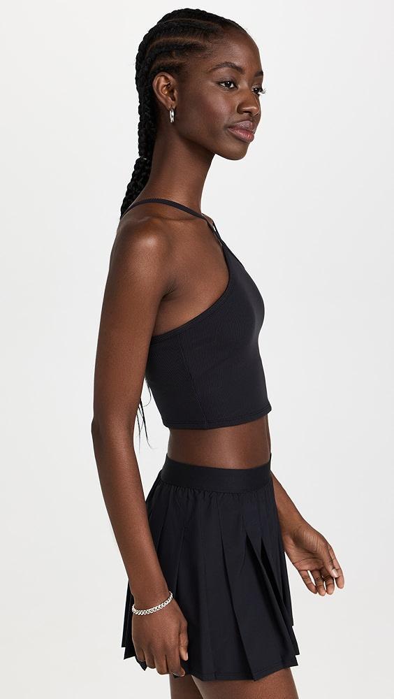 Alo Yoga Goddess Ribbed Cross Crop Top | Shopbop Product Image