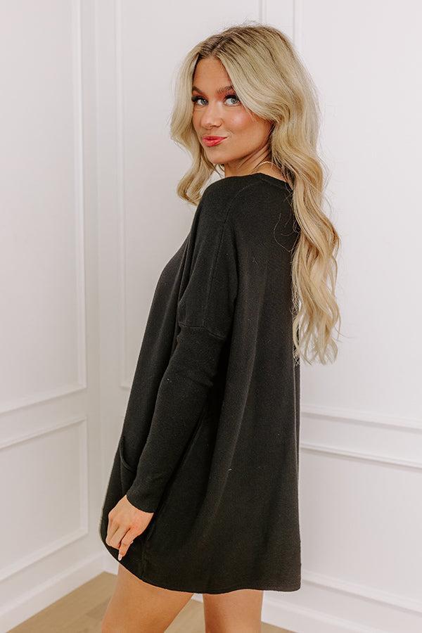 Always Cozy Sweater Top in Black Product Image