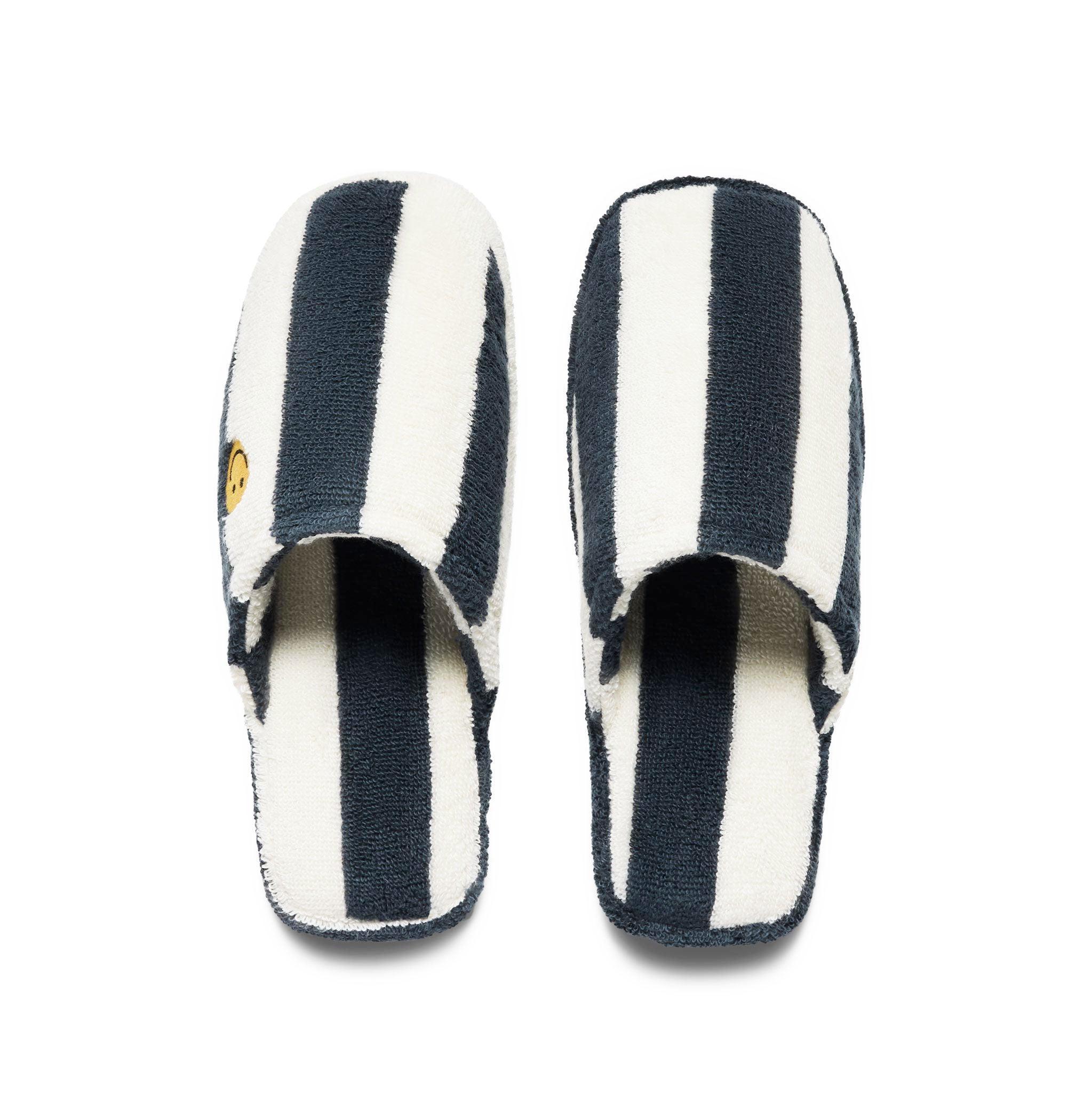 The Terry Slippers - Cream/Navy Product Image