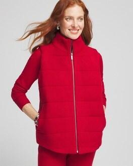 Zenergy® Luxe Ribbed-Knit Puffer Vest Product Image