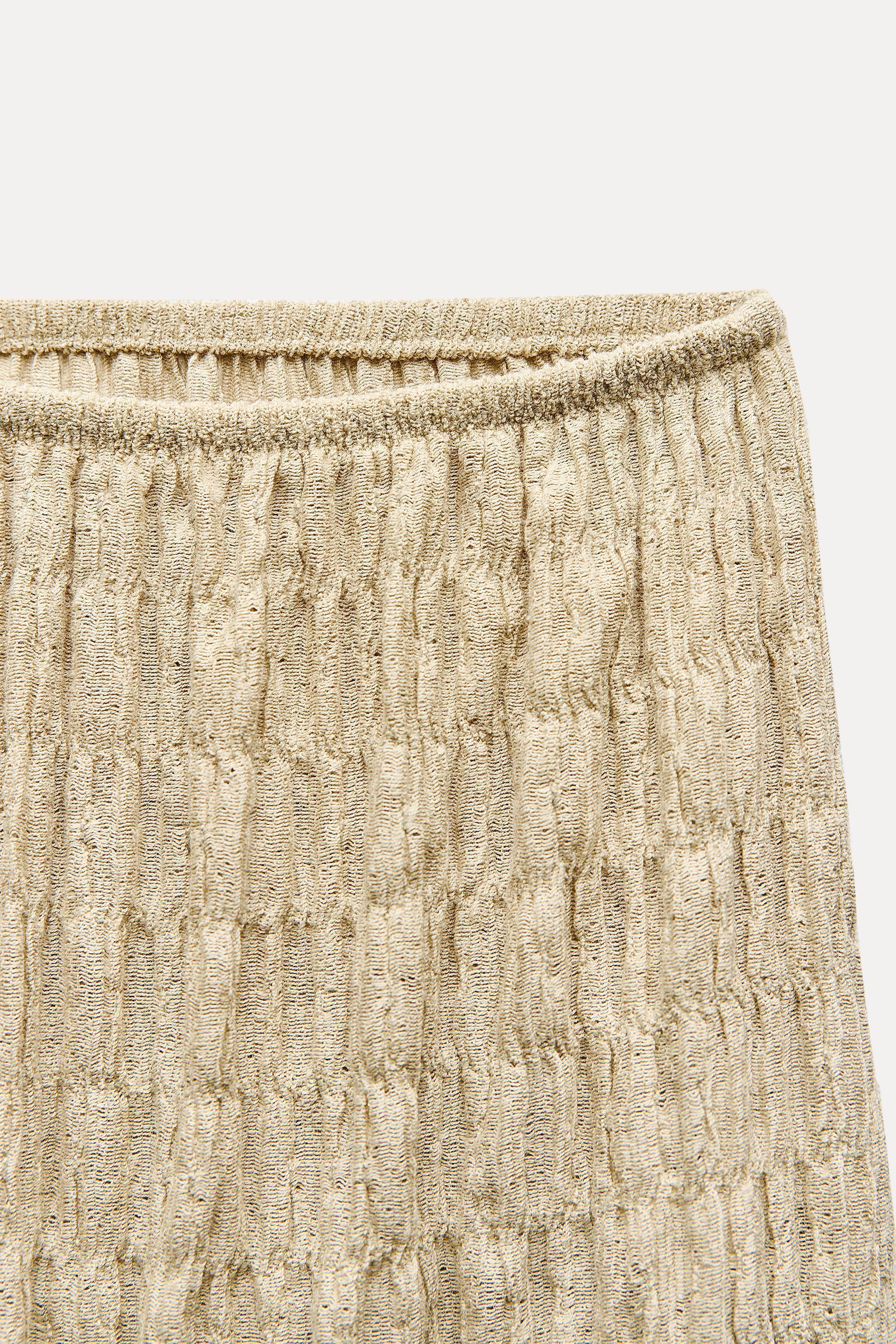 TEXTURED WIDE LEG PANTS Product Image