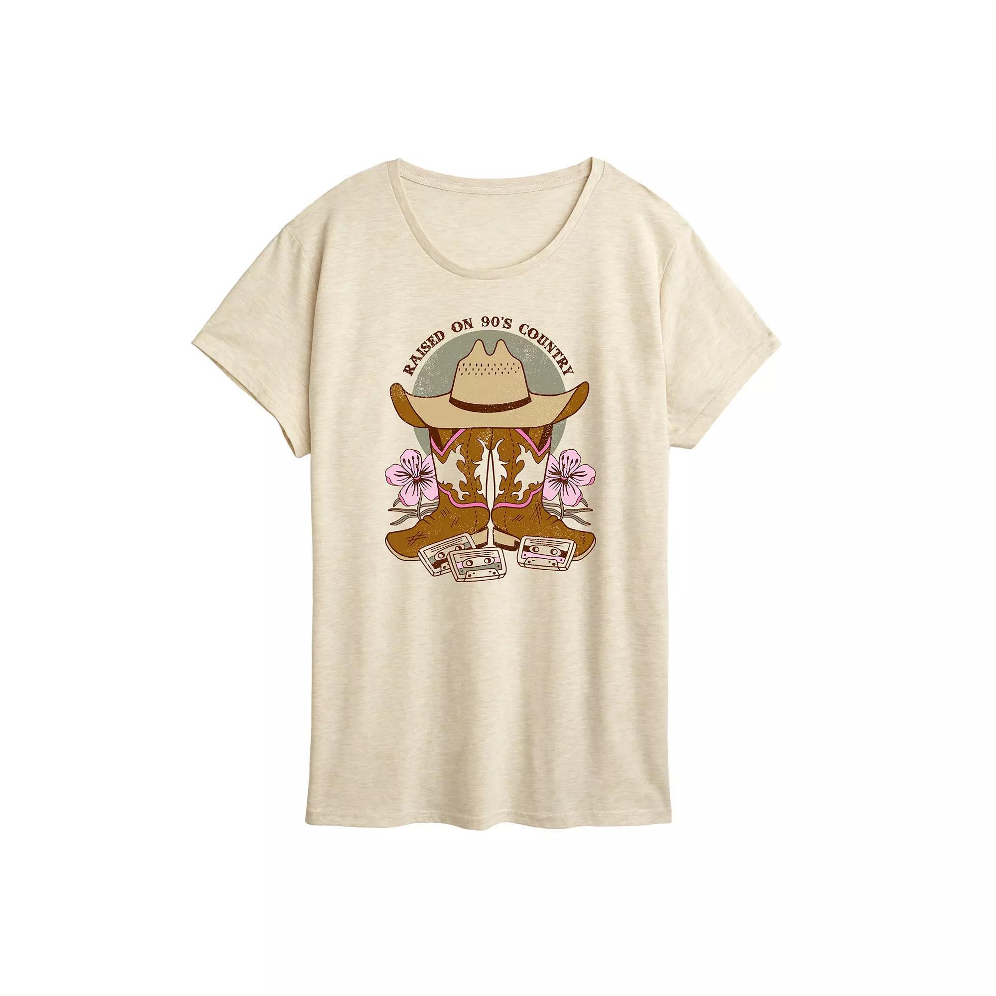 Women's Raised On 90's Country Graphic Tee,  Product Image