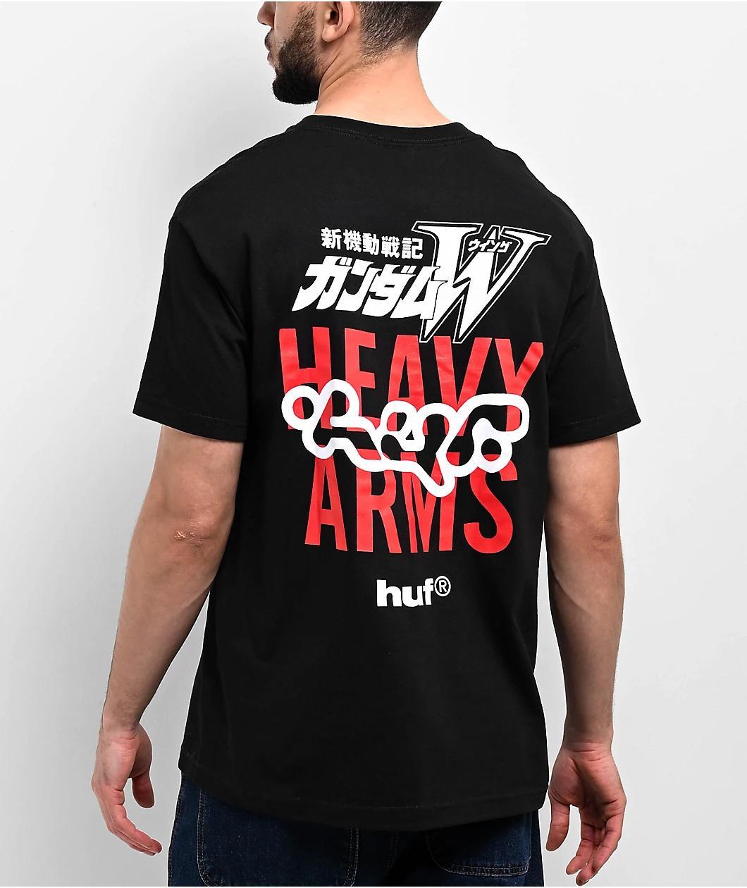 HUF x Mobile Suit Gundam Wing Heavyarms Black T-Shirt Product Image