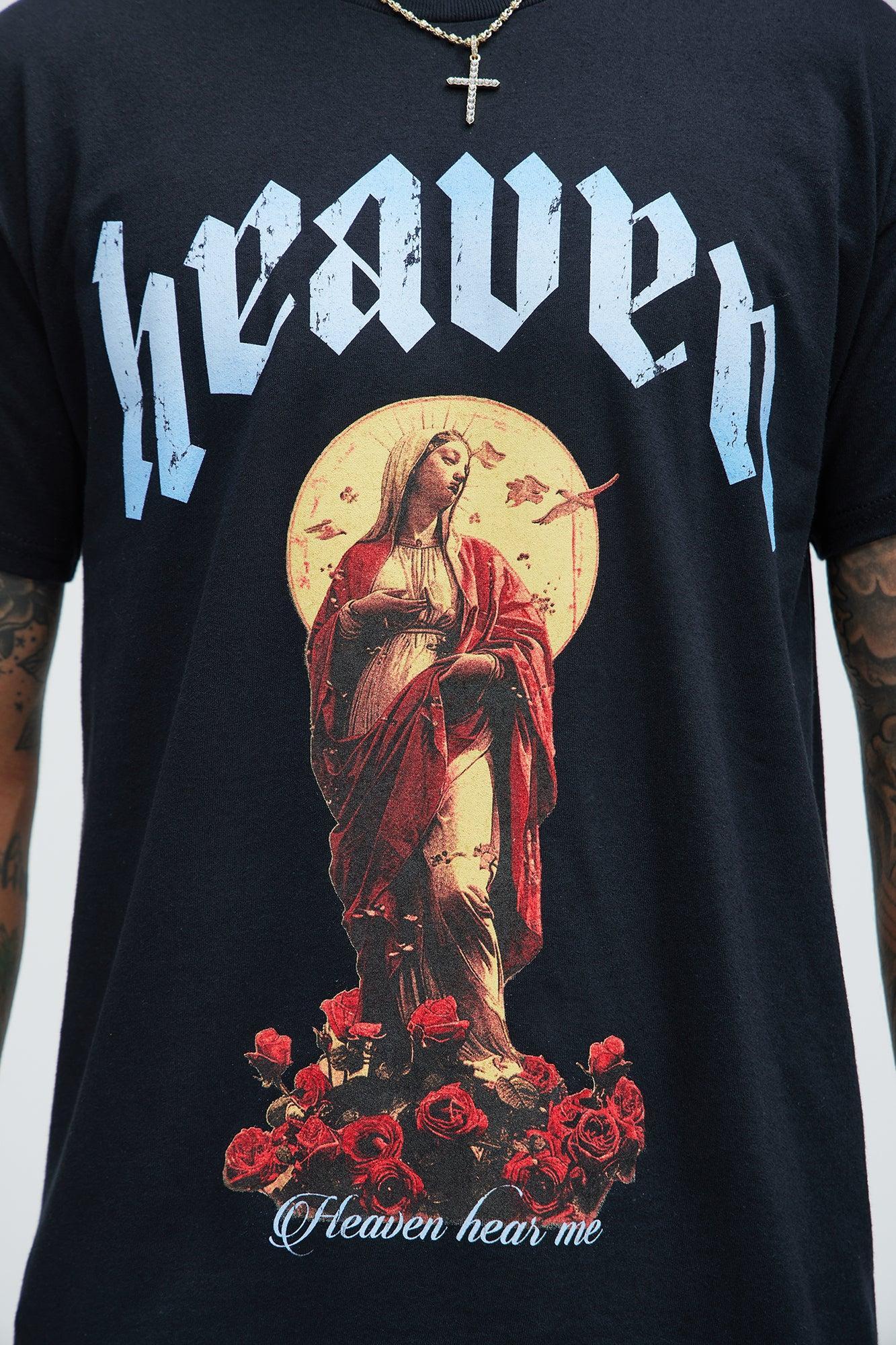 Heaven Hear Me Short Sleeve Tee - Black Product Image